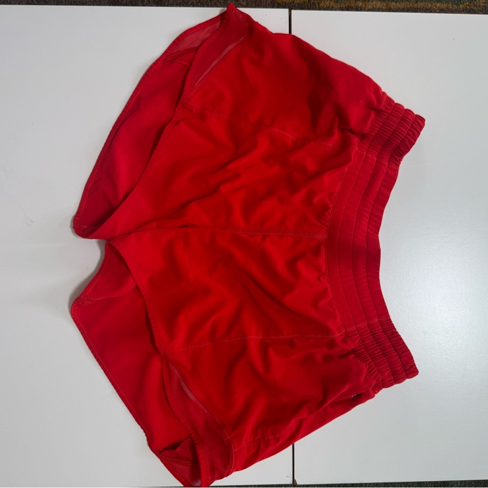 lululemon athletica Vibrant Red Athletic Shorts
